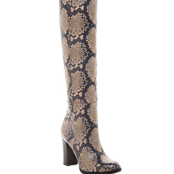 Sam Edelman Shoes - Sam Edelman over the knee snake skin boots, 7.5
